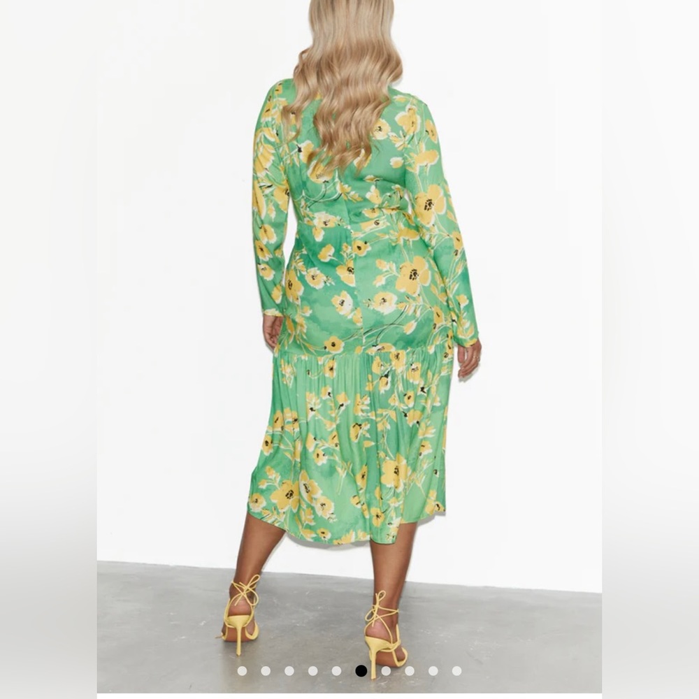 Never Fully Dressed Green Floral Maxi Dress